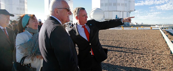 President of Czechia, Václav Klaus, visiting ESO's Paranal Observatory
