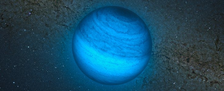 Impressão artística do planeta errante CFBDSIR J214947.2-040308.9