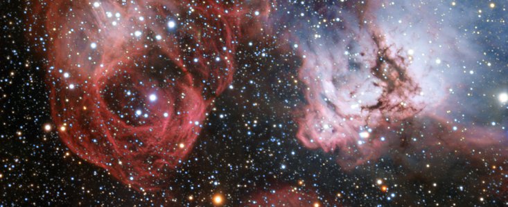 Oblast vzniku hvězd NGC 2035 na snímku z dalekohledu ESO/VLT