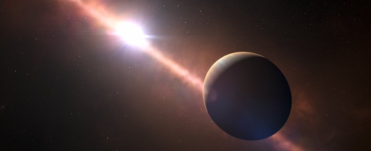 Představa exoplanety Beta Pictoris b