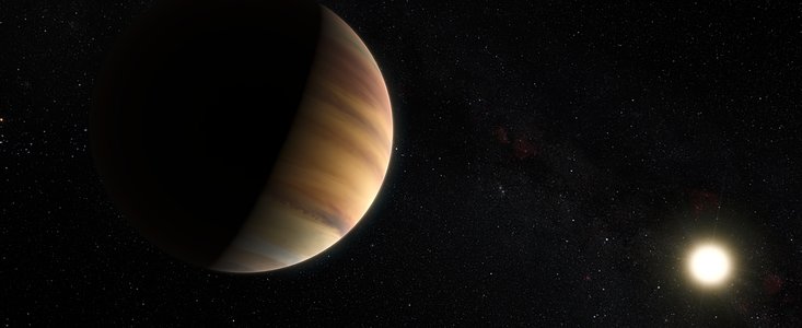 Ilustración del exoplaneta 51 Pegasi b 