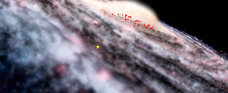 Nová struktura v Galaxii objevená pomocí dalekohledu VISTA
