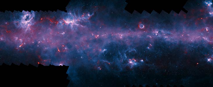 Die südliche Ebene der Milchstraße, aufgenommen im Rahmen der ATLASGAL-Durchmusterung
