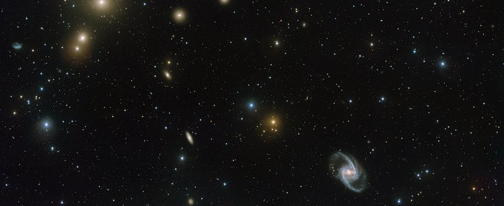 L'immagine VST dell'ammasso di galassie della Fornace