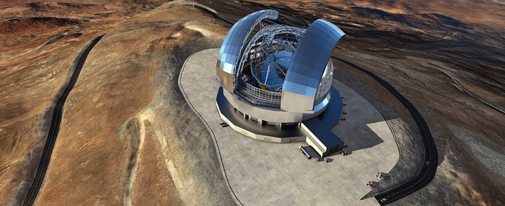 Desenho artístico do Extremely Large Telescope