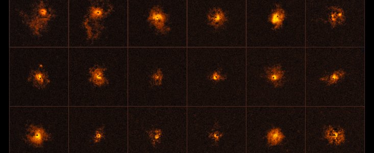Heldere halo’s rond verre quasars