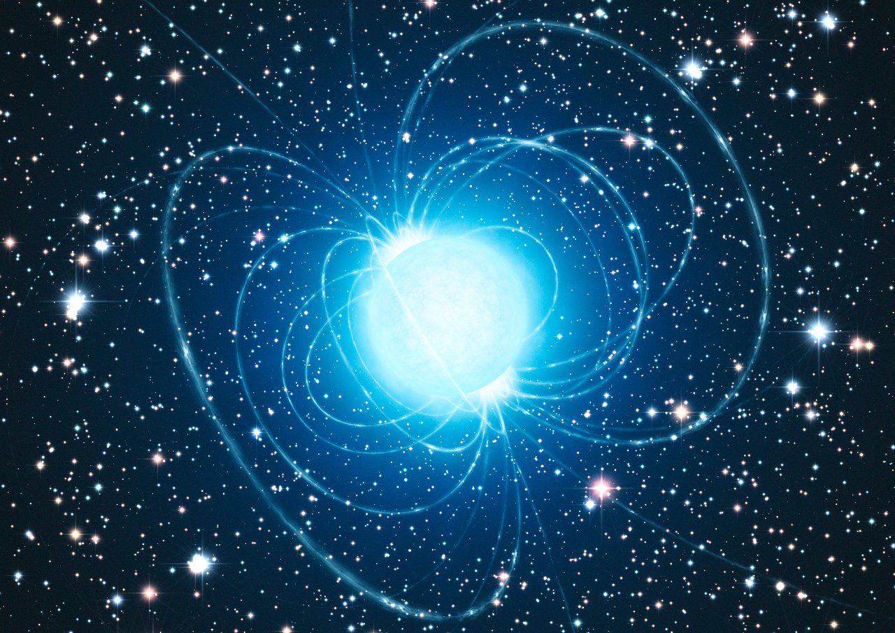 Artist's impression of the magnetar in the extraordinary star