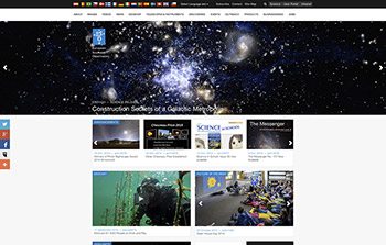 Novo design das páginas web do ESO