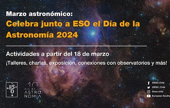 Marzo astronómico: participa en exposiciones, charlas y Puertas Abiertas ESO – ALMA 2024