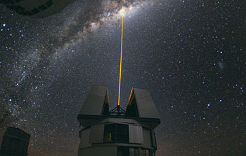 Mounted image 112: A Laser Beam Towards the Milky Way's Centre