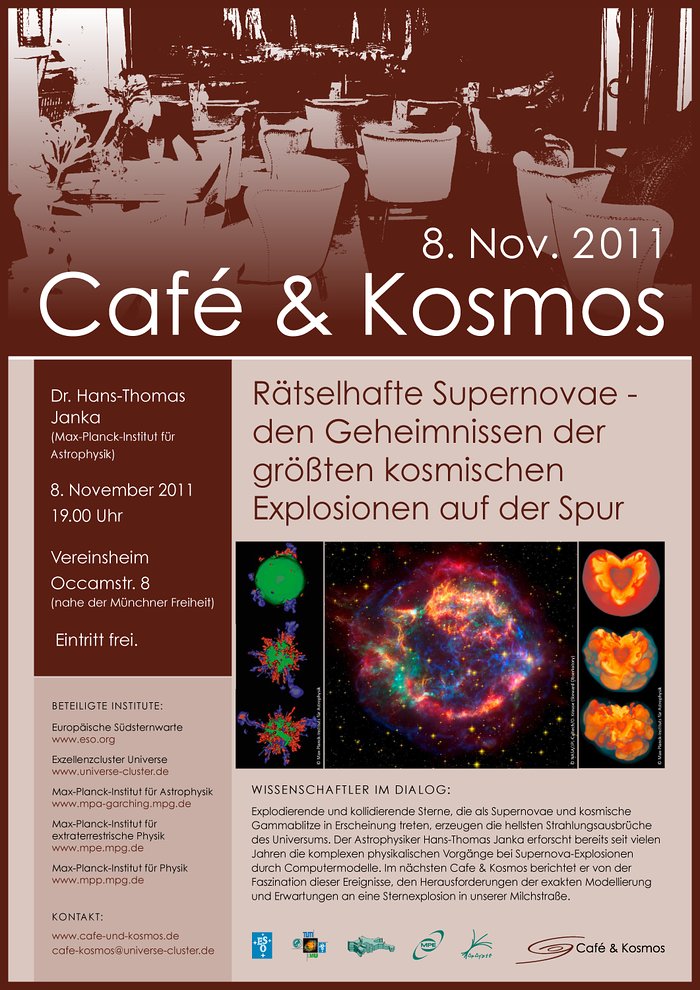 Poster: Café & Kosmos — Mysterious supernovae