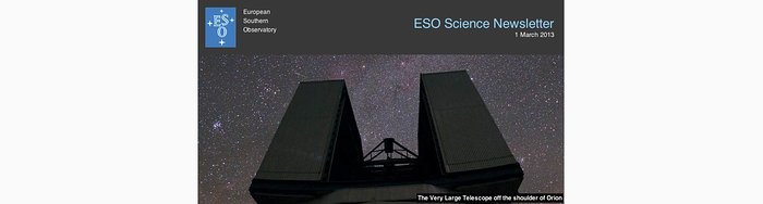 Der ESO Science Newsletter