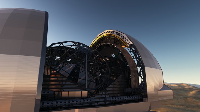 Künstlerische Darstellung des European Extremely Large Telescope