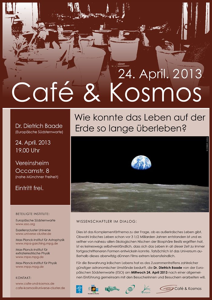 Poster zu Café & Kosmos am 24. April 2013