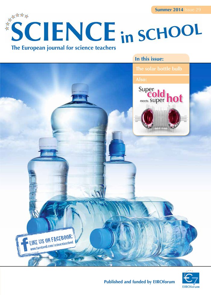 Capa da Science in School número 29 - Verão de 2014