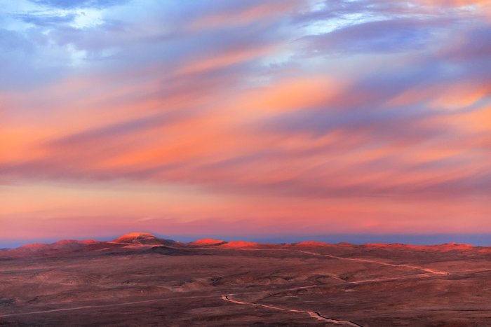 Cerro Armazones pink landscape