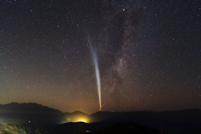 Comet Lovejoy over Santiago