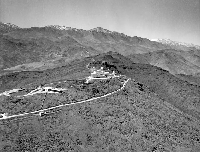 Flying above La Silla in 1970