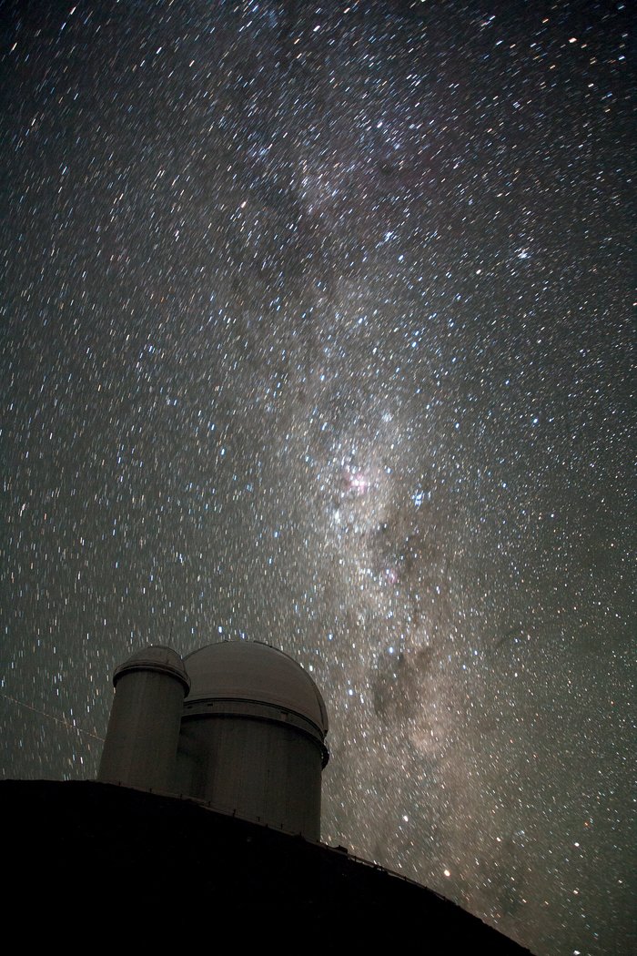 The Milky Way over the ESO 3.6-metre telescope