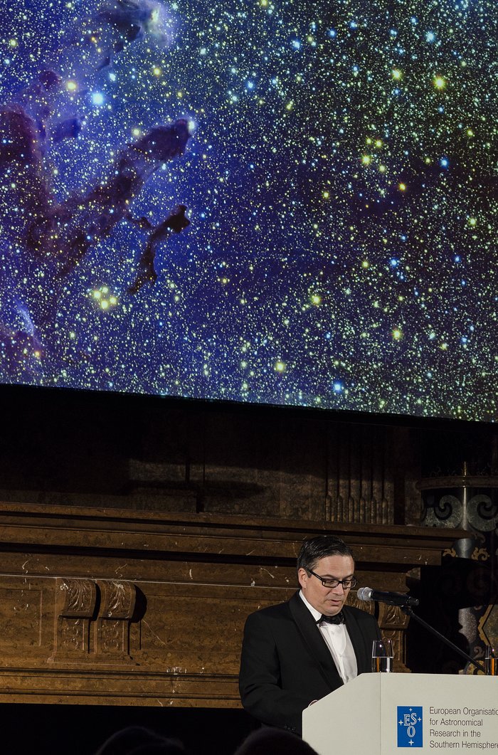 Xavier Barcons and the Eagle Nebula at the ESO 50th anniversary gala event