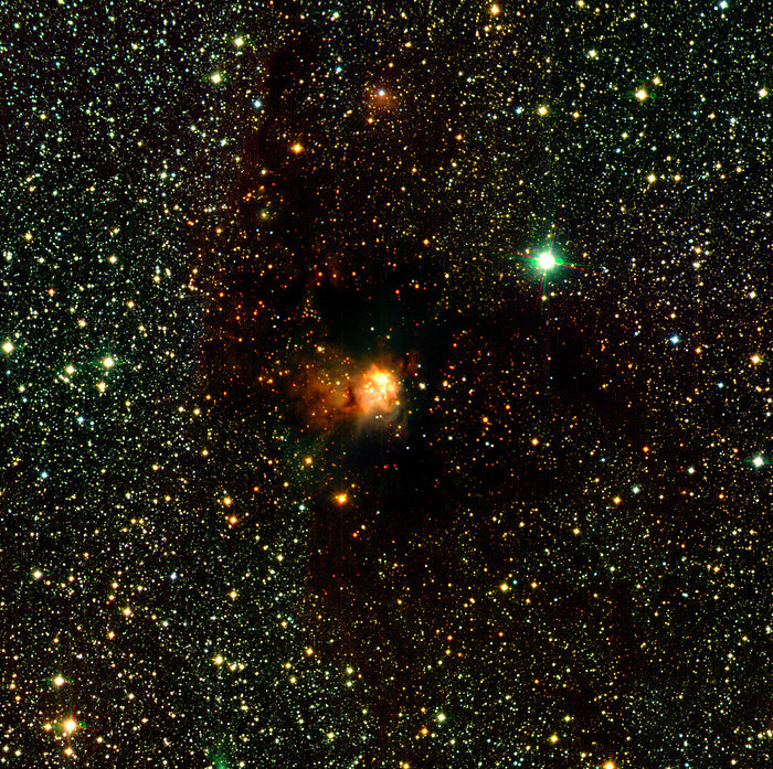 Infrared wide angle view of RCW 108