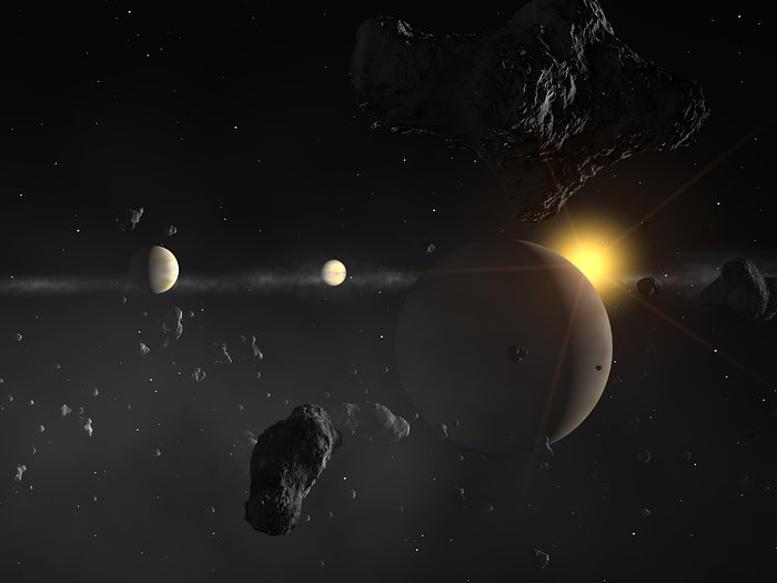 Planetary system around HD 69830 II (artist's impression)