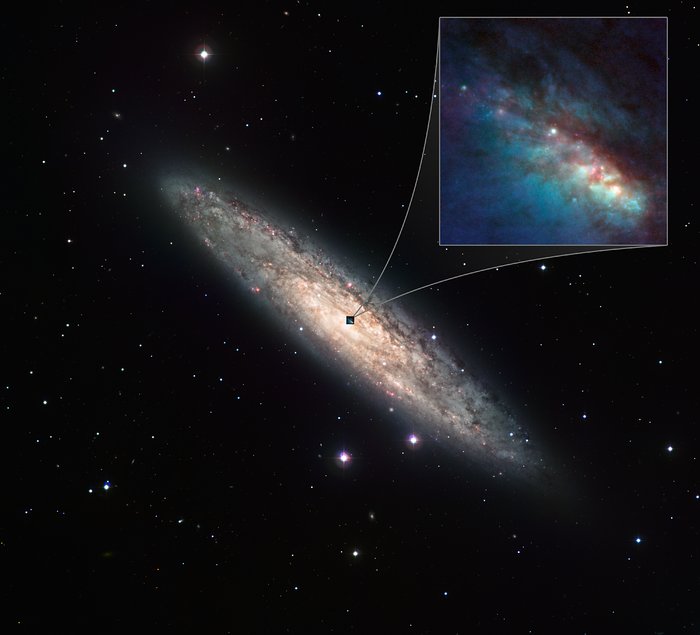 La galaxia de estallidos estelares NGC 253 