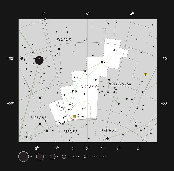 El cúmulo de estrellas NGC 2100 en la constelación del Dorado