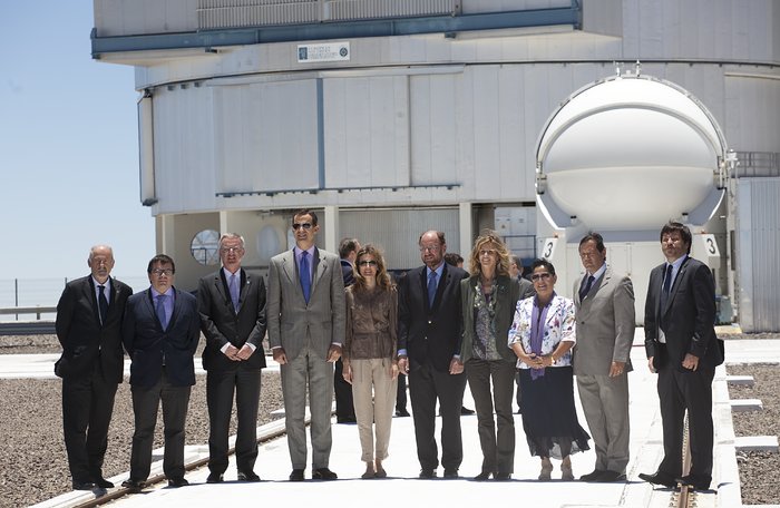Los Príncipes de Asturias durante su visita al Observatorio Paranal de ESO