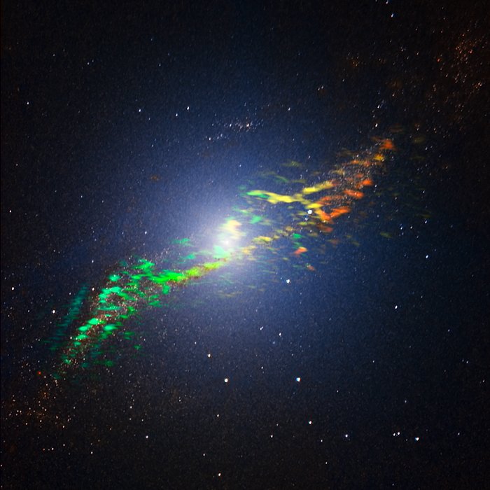 The radio galaxy Centaurus A, as seen by ALMA