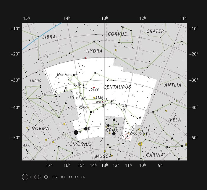 La pépinière d'étoiles IC 2944 dans la constellation du Centaure