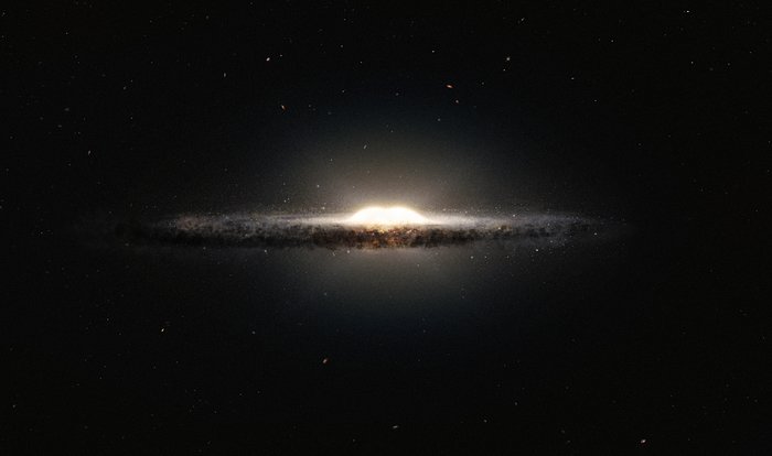 Impressão artística do bojo central da Via Láctea