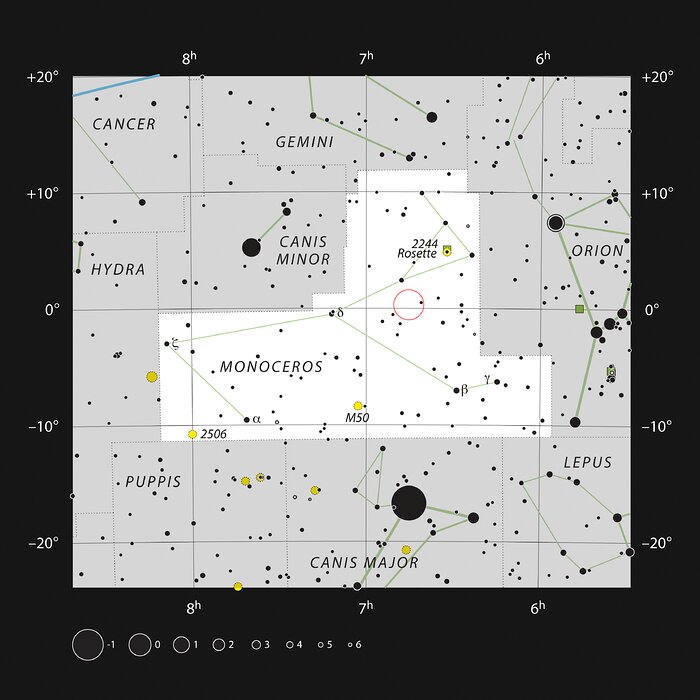 La nébuleuse Sh2-284 dans la constellation de la Licorne