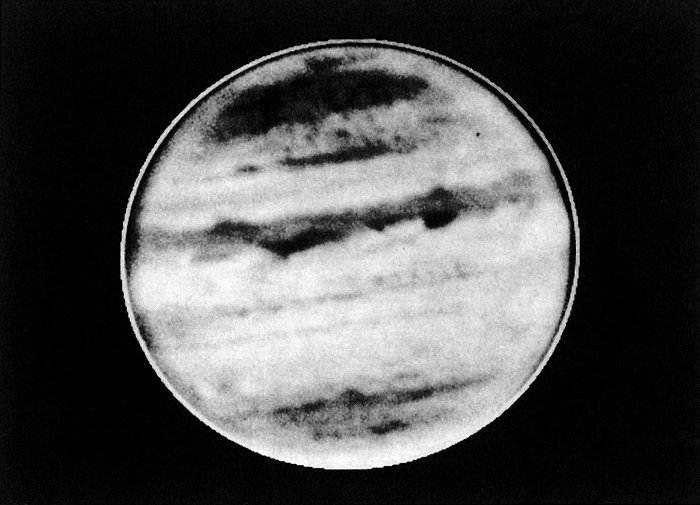 Infrared image of giant planet Jupiter