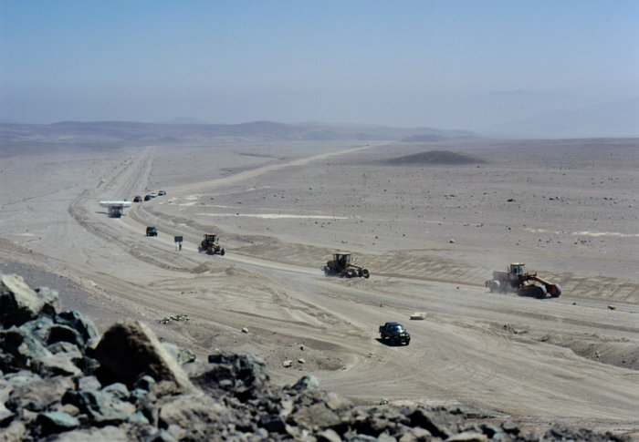 Il convoglio VLT M1 nel deserto