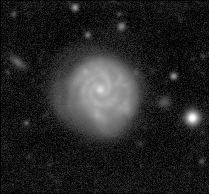Spiral galaxy in the Abell 496 field
