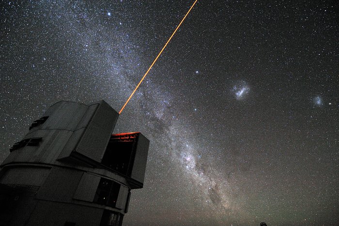 La estrella de guiado láser del VLT 