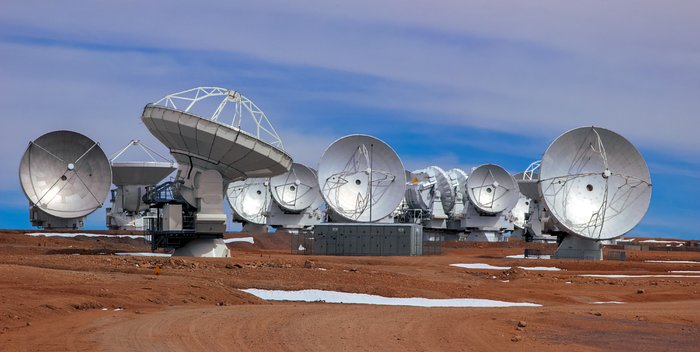 A collection of ALMA antennas