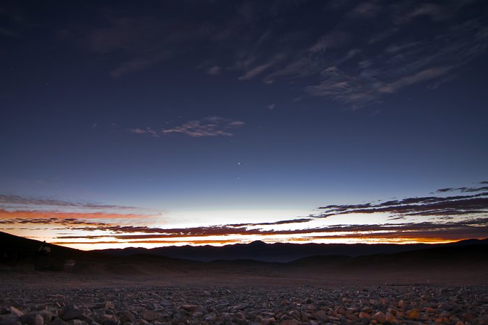 Planet conjunction in the Atacama Desert