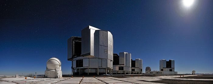 Las Cuatro Unidades de Telescopio VLT Están Trabajando como Una Sola