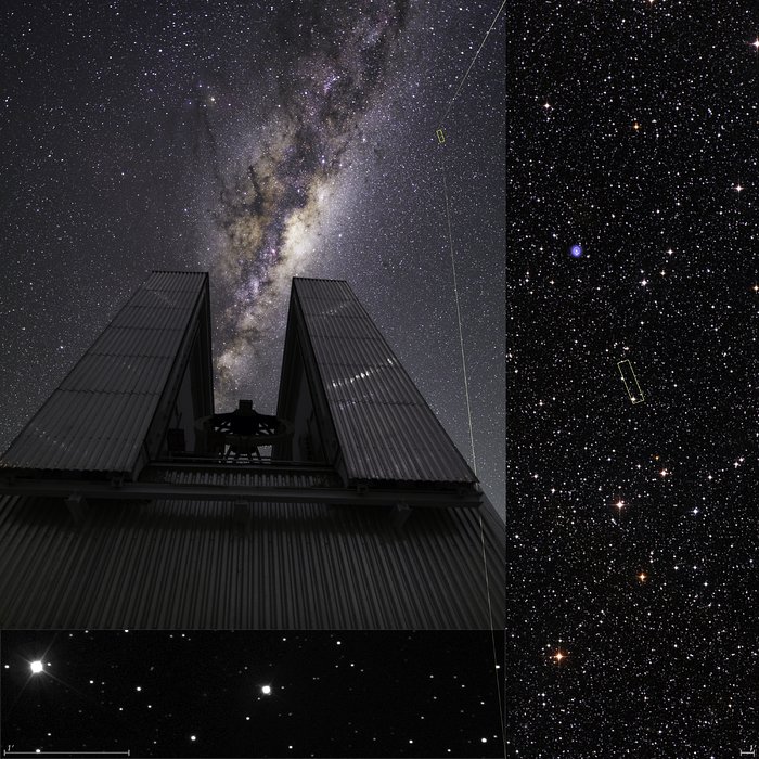 Telescopen van ESO bespeuren een zeldzaam relikwie