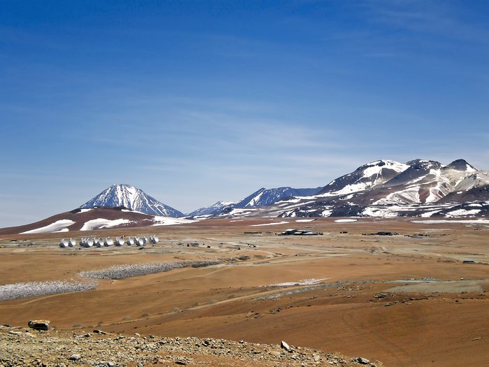 ALMA antennas on the Chajnantor plateau