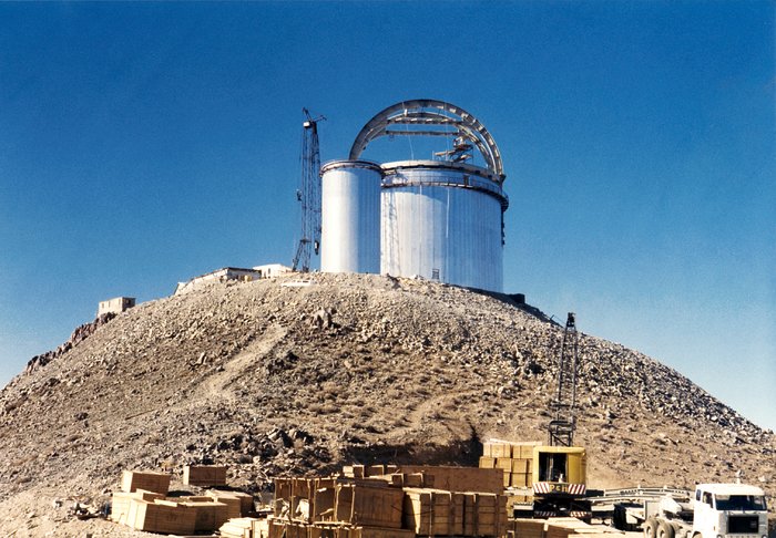 ESO 3.6-metre telescope under construction