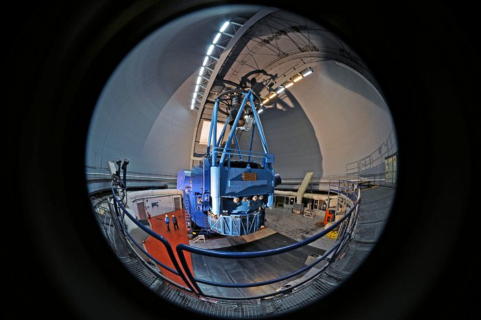 ESO 3.6-metre telescope fish-eye view