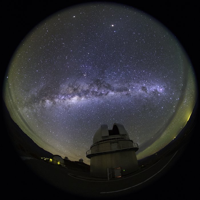 Milky Way revealed above La Silla night sky