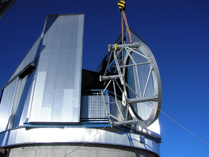 VISTA telescope being installed