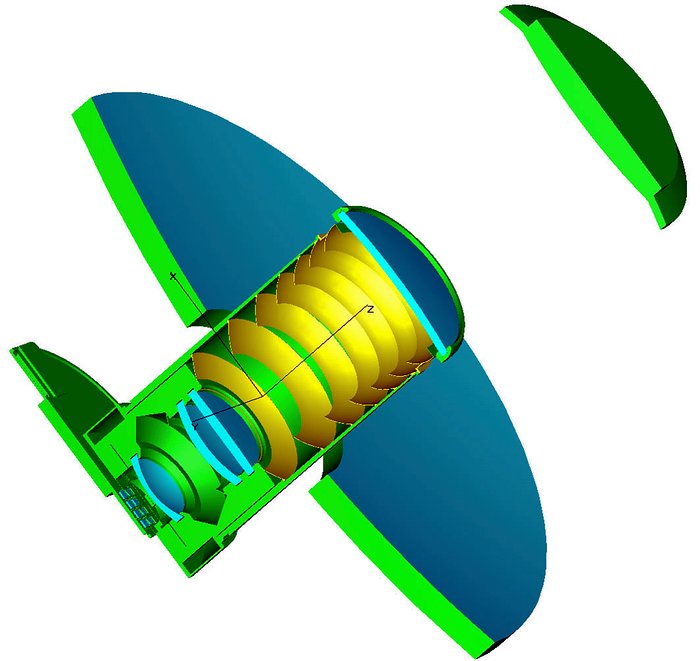 The VISTA optical design in schematic form
