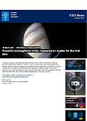 ESO — Voor het eerst krachtige stratosferische winden gemeten op Jupiter — Science Release eso2104nl