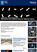 ESO — L'ESO cattura le migliori immagini finora del peculiare asteroide "osso per i cani" — Photo Release eso2113it-ch