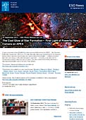 ESO Photo Release eso1341fr-be - Le rayonnement froid de la formation des étoiles — Première lumière de la nouvelle caméra du télescope APEX